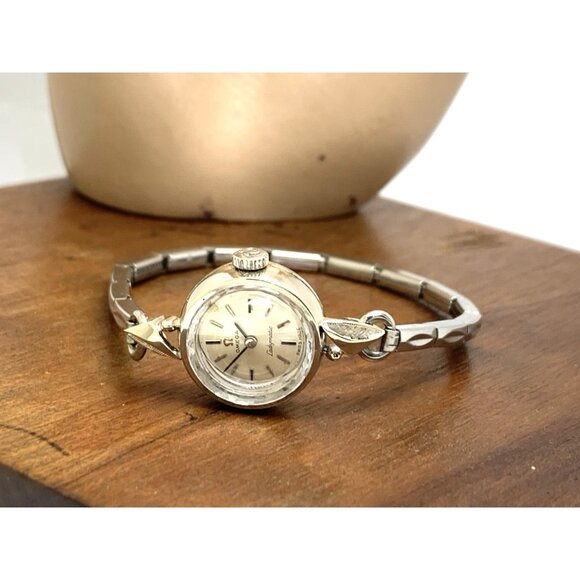 Omega Women's Watch 14k White Gold Case Vintage 70's Swiss Automatic Petite 17mm - Picture 9 of 15